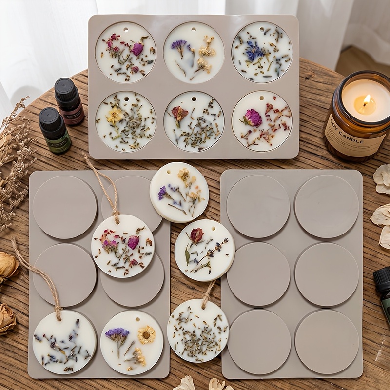 Resin Craft Ideas - 6-Cavity Round Tag Silicone Mold DIY