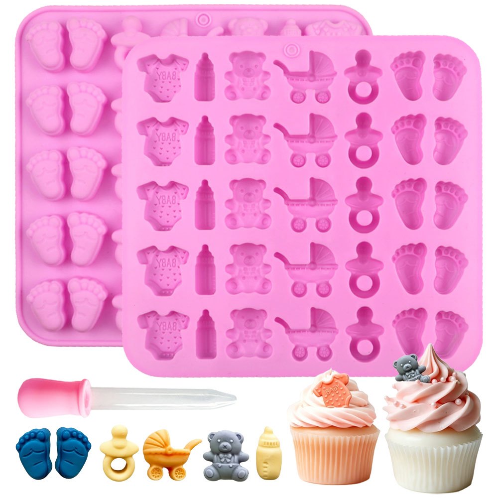 Resin Craft Ideas - 2pcs Silicone Mold Set 35-Cavity Baby