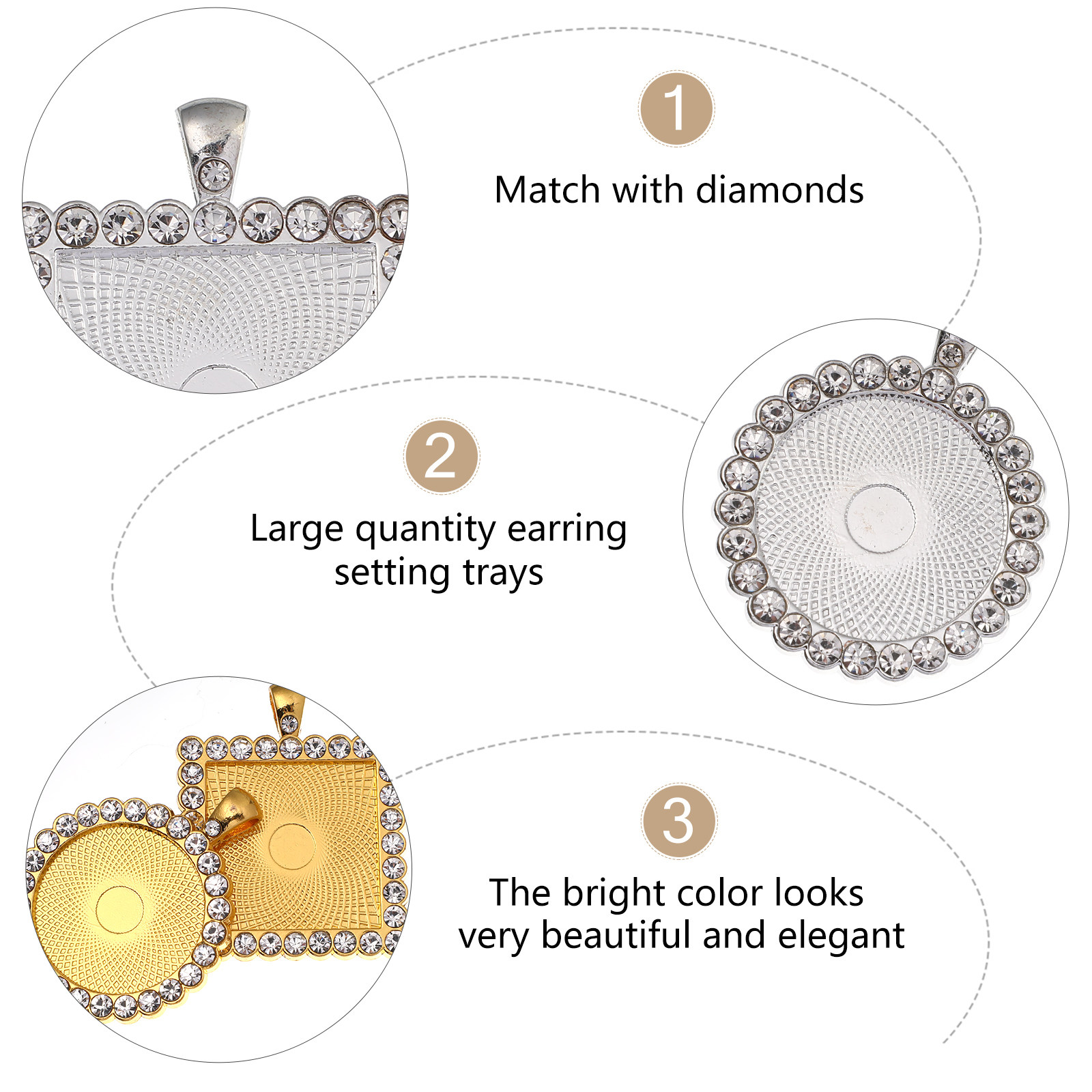 40Pcs Alloy Earring Setting Tr - Resin Crafts Diy recension och pris