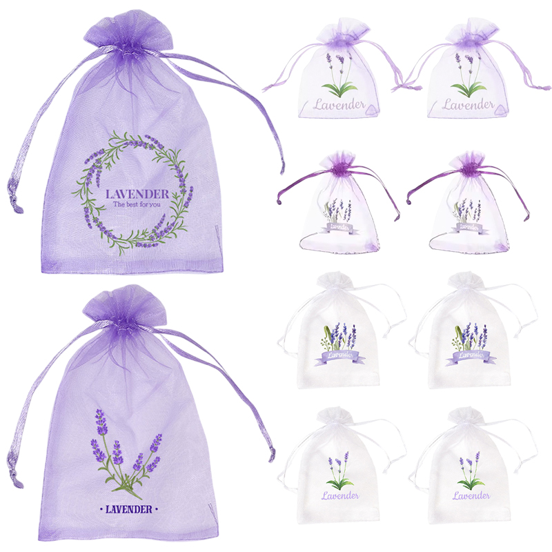 20Pcs Lavender Pattern Drawstr - Dried Flower Bulk recension och pris