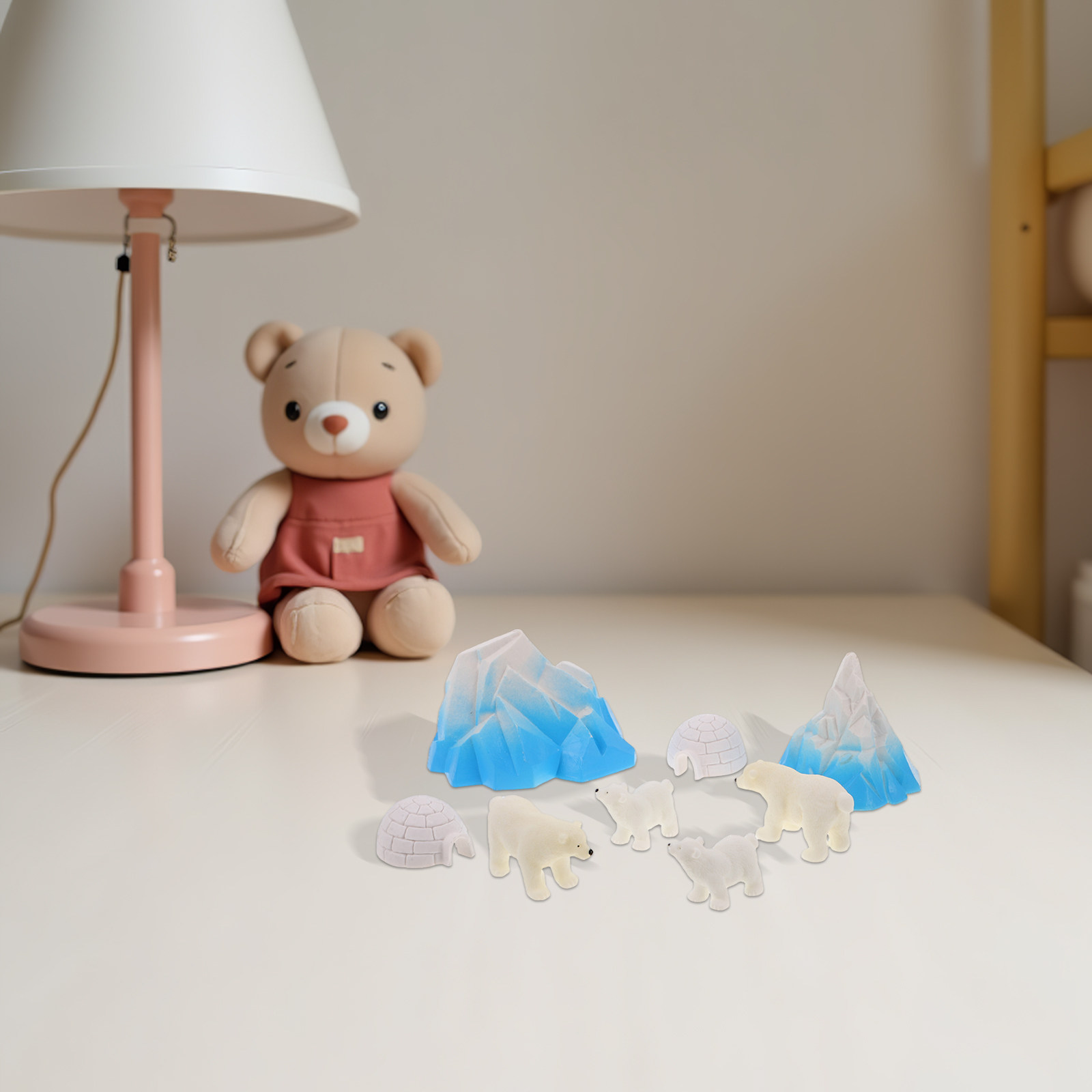 8Pcs Mini Resin Polar Bears Ar - Crafting Resin recension och pris