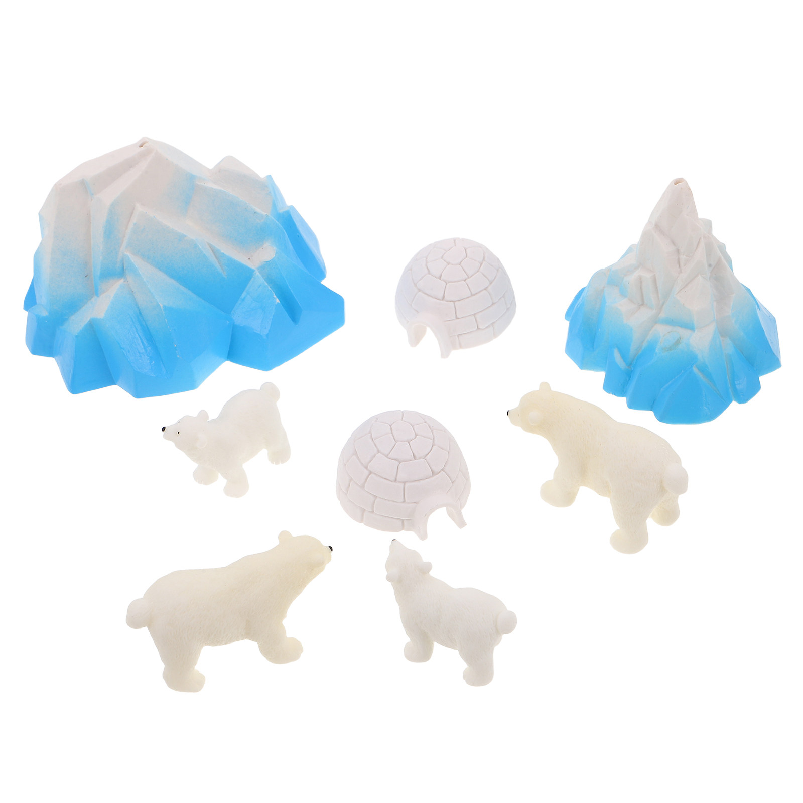 8Pcs Mini Resin Polar Bears Ar - Crafting Resin recension och pris