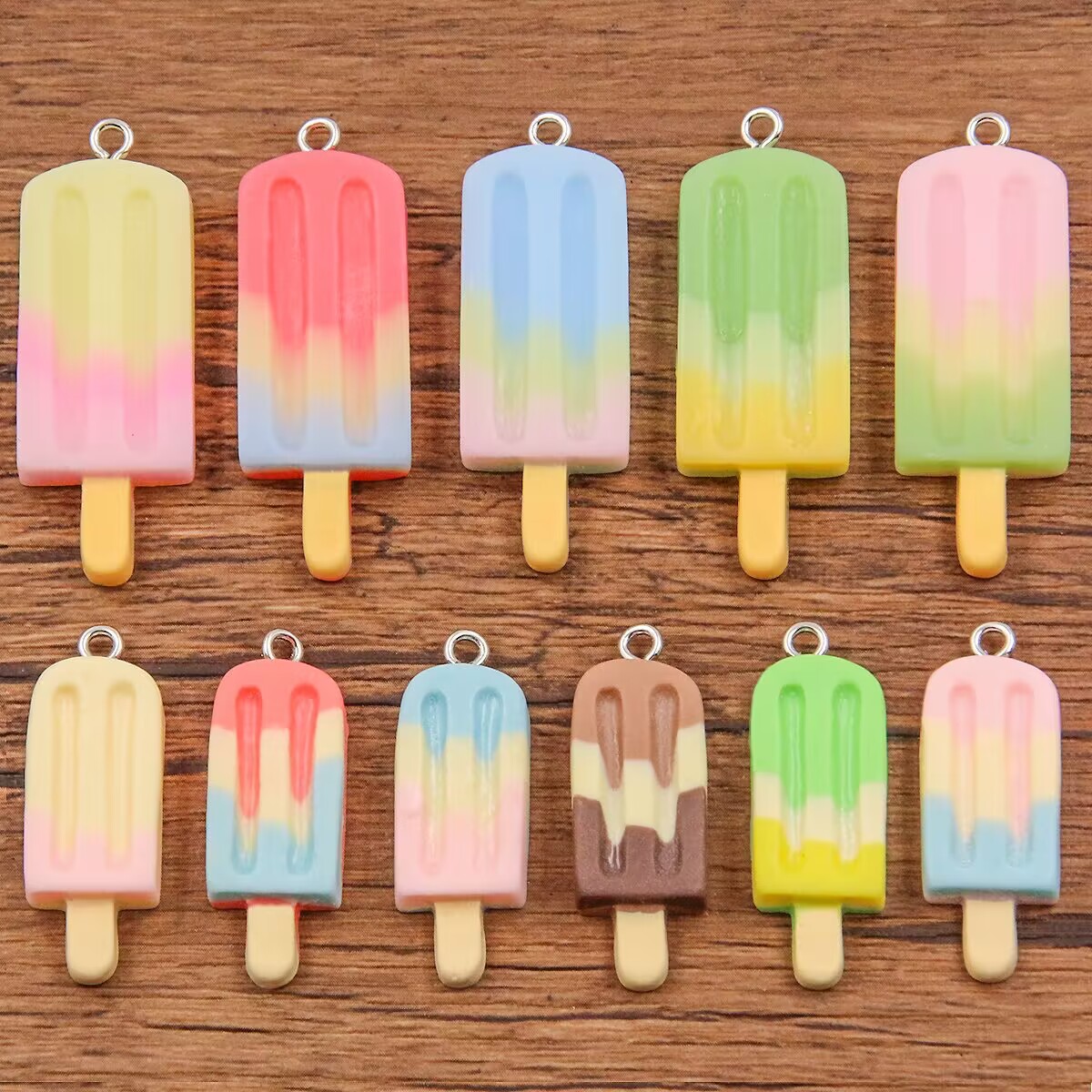 6Pcs Gradient Ice Pop Resin Ch - Resin Crafts Diy recension och pris