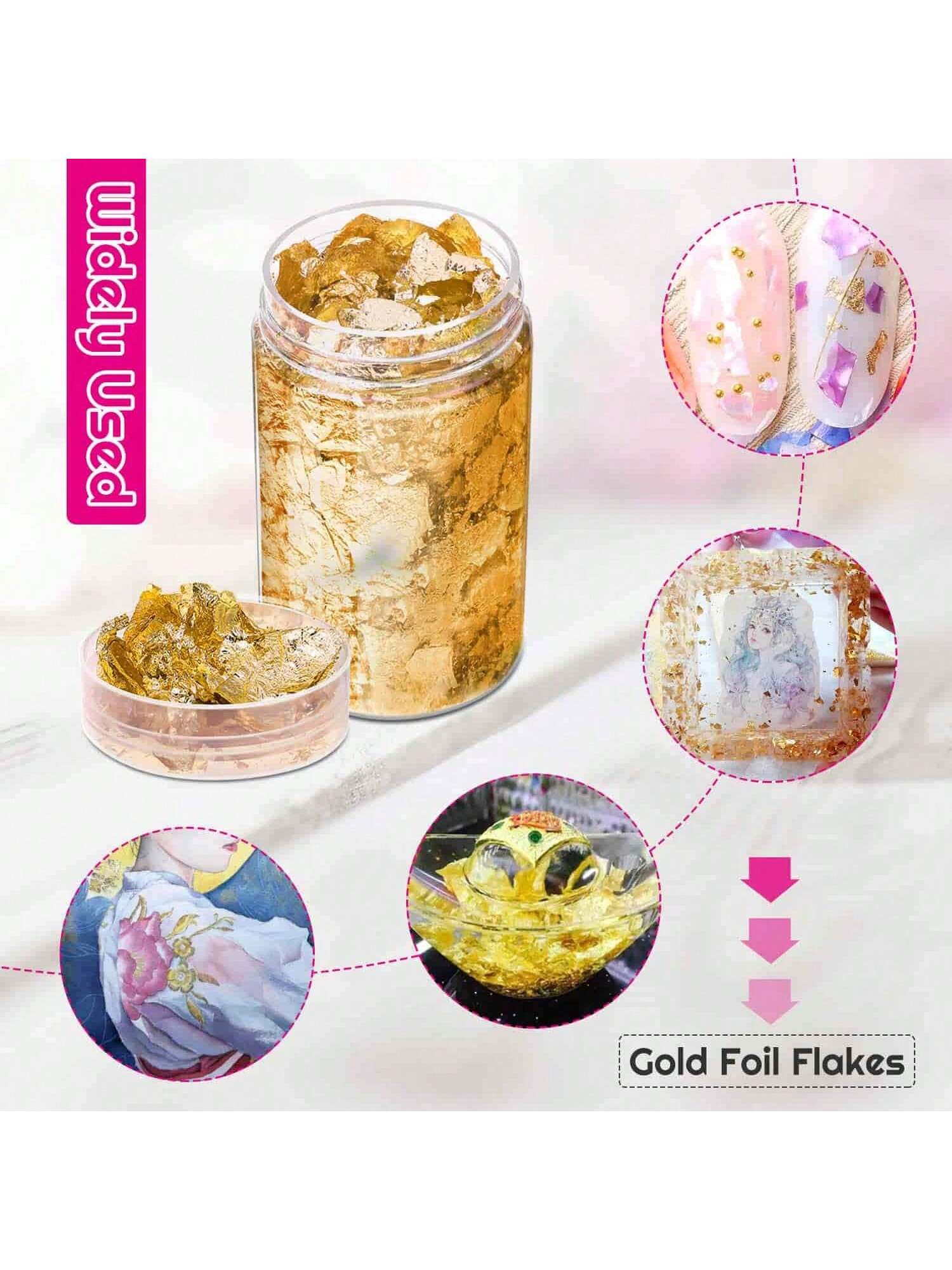 Gold Flakes, Gold Leaf Cake De - Gold Foil Flakes recension och pris