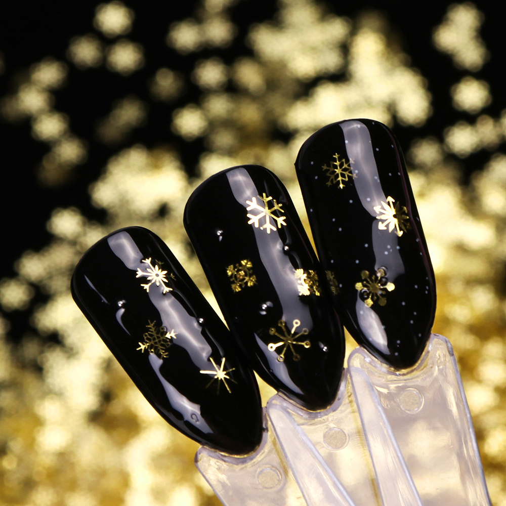 1 BOX Hollow Out Gold Nail Gli - Gold Foil Flakes recension och pris