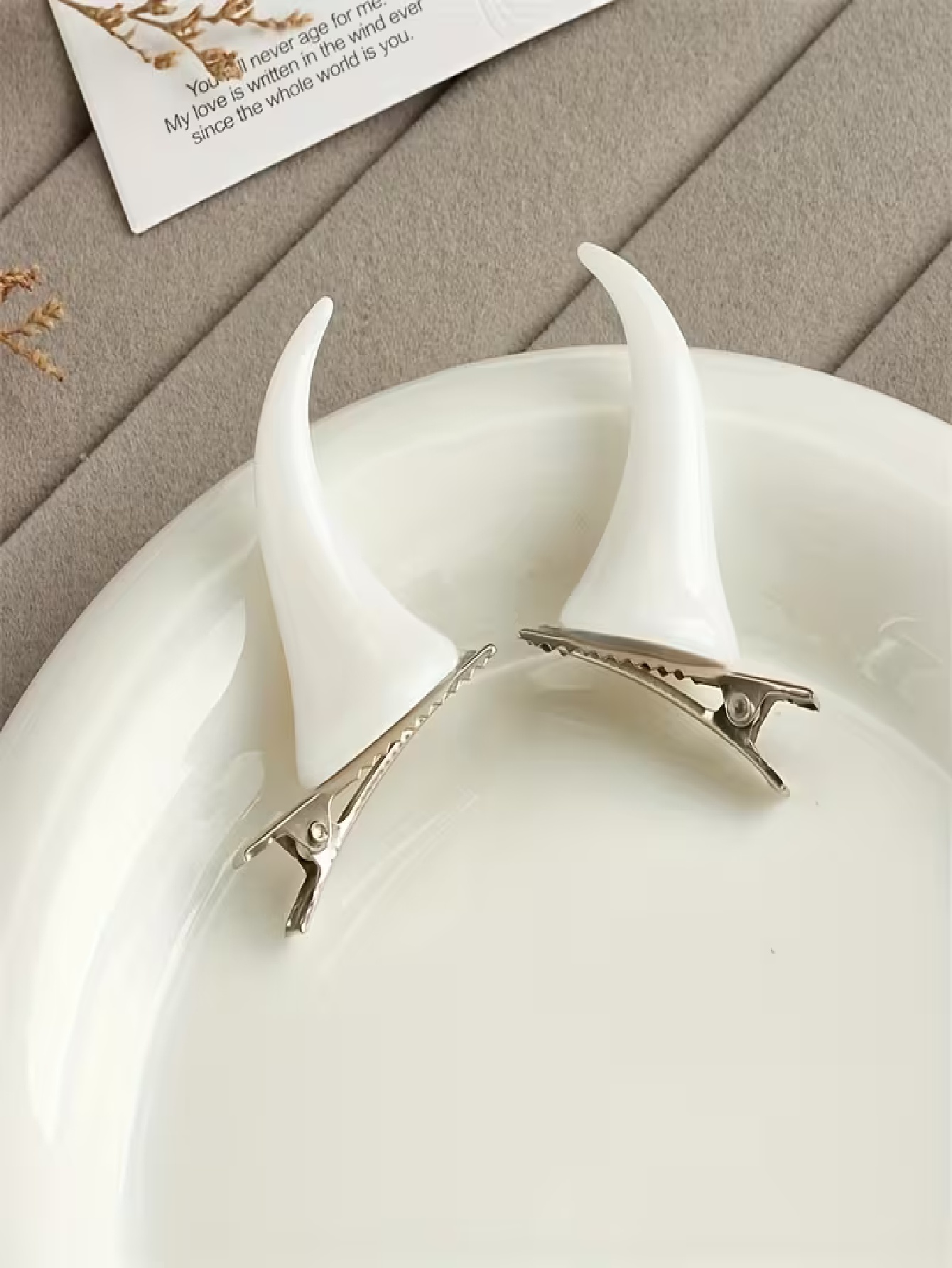 2-piece set, red horn hair cli - Resin Craft Ideas recension och pris