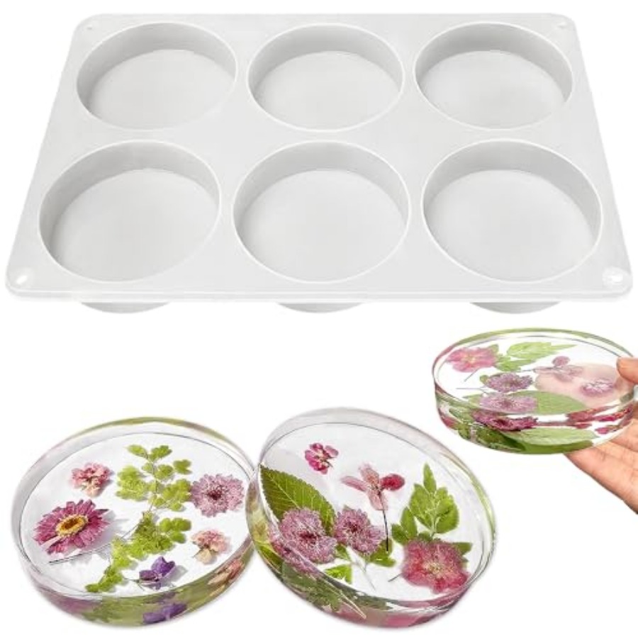 6-Cavity Deep Round Coaster Mo - Coaster Mold Round recension och pris